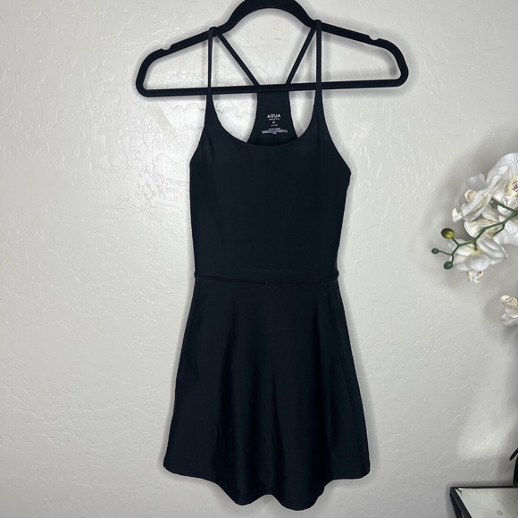 AQUA Athletic Racerback Flared Active Dress XS - Picture 3 of 5